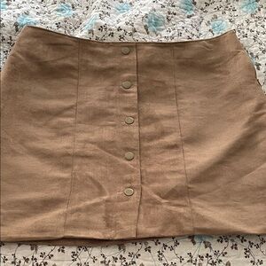 GAP Brown Mini Skirt with Front Buttons